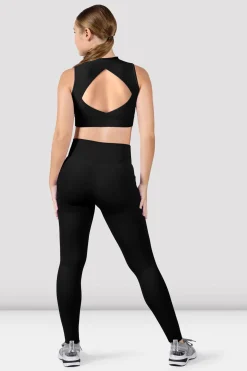 Bloch Crop Tops|Oberteile^Apex Everhold Crop Top mit Reißverschluss vorne black