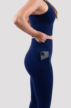 Bloch Gamaschen^Apex sculpt-Legging mit Tasche navy
