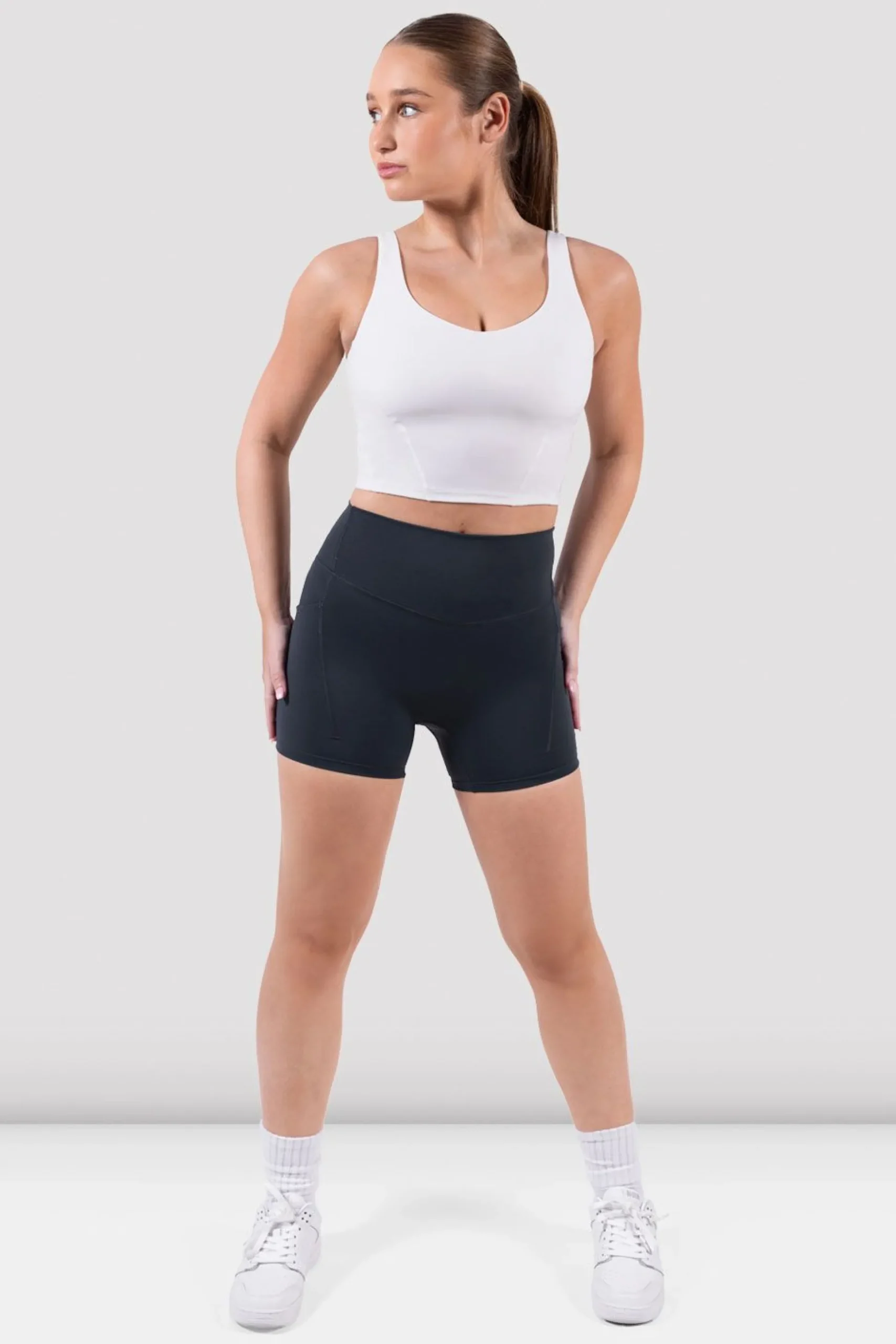 Bloch Crop Tops|Oberteile^Apex sculpt-Tanktop mit kurzem Schnitt offwhite
