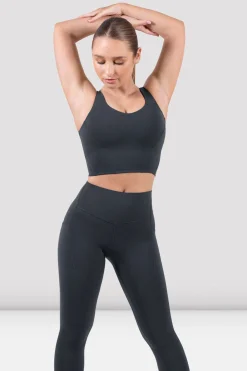 Bloch Crop Tops|Oberteile^Apex sculpt-Tanktop mit kurzem Schnitt charcoal