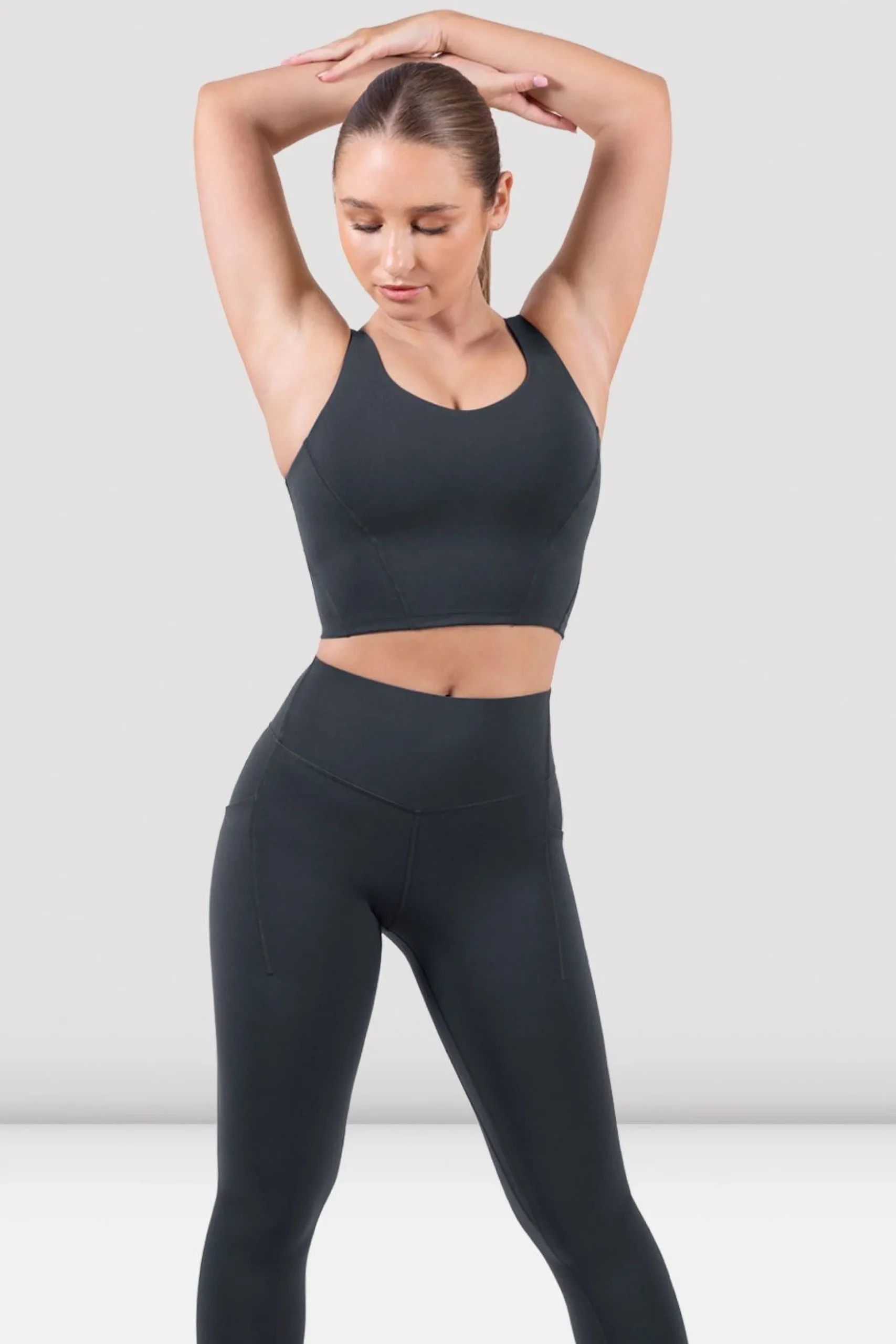 Bloch Crop Tops|Oberteile^Apex sculpt-Tanktop mit kurzem Schnitt charcoal