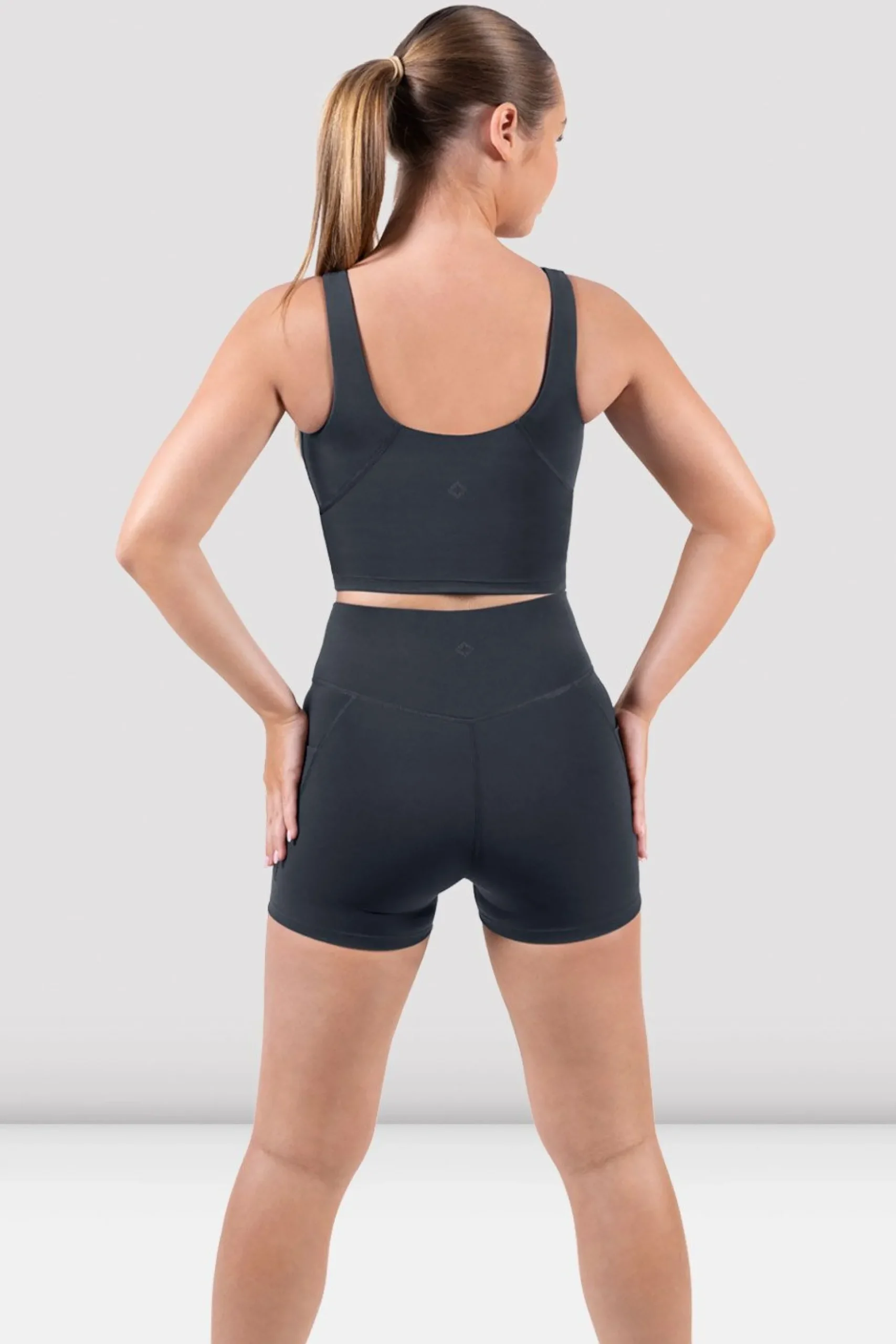 Bloch Crop Tops|Oberteile^Apex sculpt-Tanktop mit kurzem Schnitt charcoal