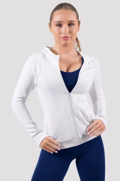 Bloch Jacken^Apex-Adaption Kapuzenjacke mit Reißverschluss offwhite