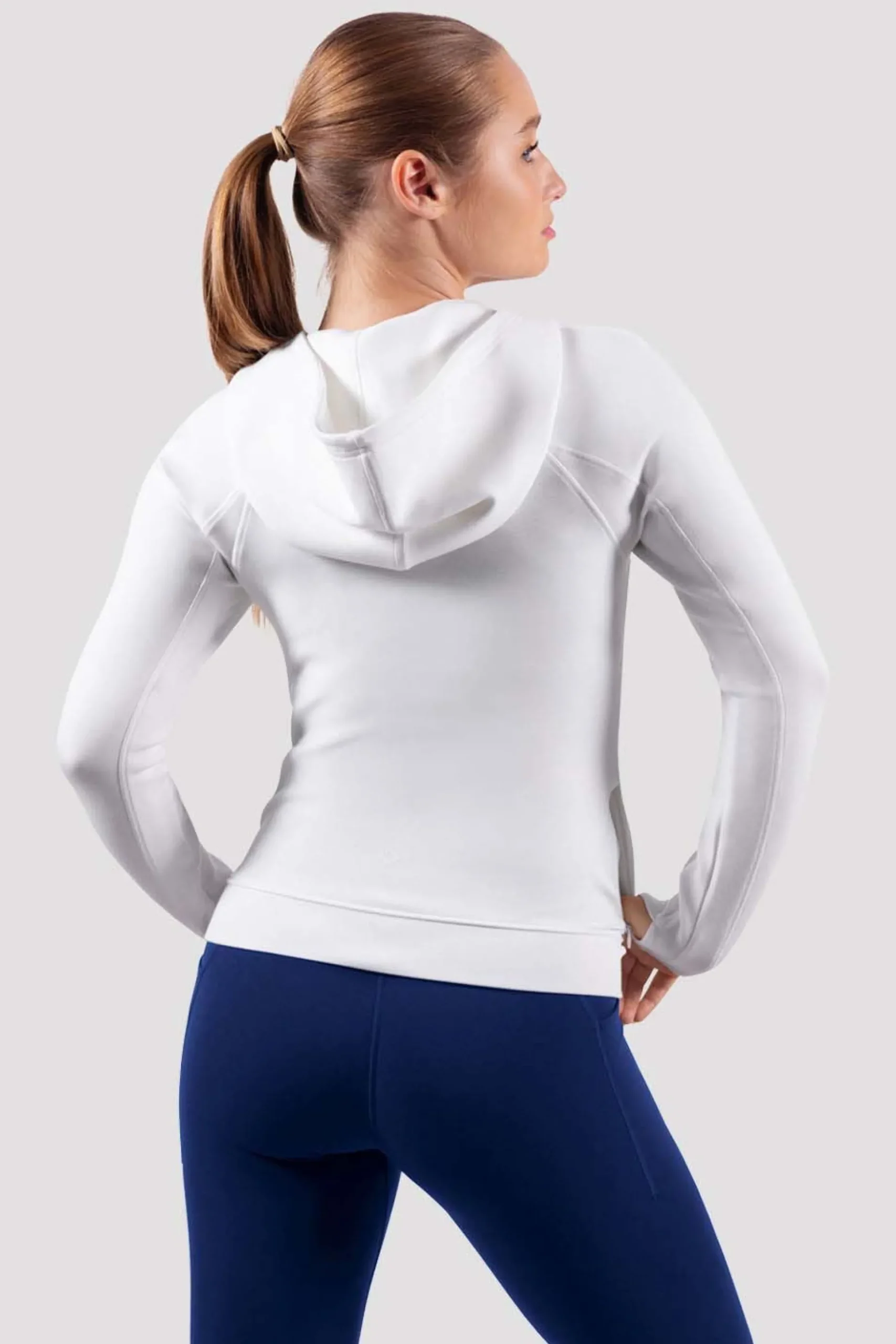 Bloch Jacken^Apex-Adaption Kapuzenjacke mit Reißverschluss offwhite