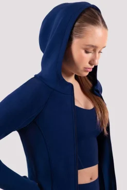 Bloch Jacken^Apex-Adaption Kapuzenjacke mit Reißverschluss navy