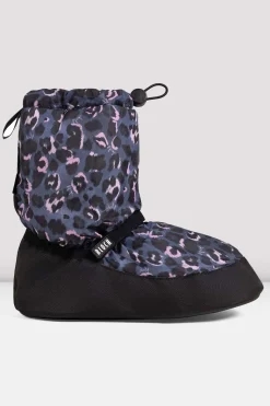 Bloch Herren|Stiefel^Aufwärmstiefeletten mit Animal-Print für Erwachsene blackleopardnylon