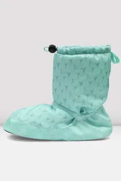 Bloch Stiefel^Aufwärmstiefeletten mit Ballerina-Print für Erwachsene mintballerinanylon