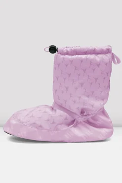 Bloch Herren|Stiefel^Aufwärmstiefeletten mit Ballerina-Print für Erwachsene pinkballerinanylon
