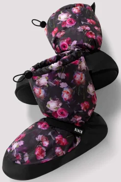 Bloch Herren|Stiefel^Aufwärmstiefeletten mit Blumenmuster für Erwachsene flowerrosenylon