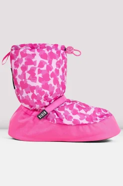 Bloch Herren|Stiefel^Aufwärmstiefeletten mit Konfetti-Herzen-Aufdruck für Erwachsene pinkheartsnylon
