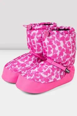 Bloch Herren|Stiefel^Aufwärmstiefeletten mit Konfetti-Herzen-Aufdruck für Erwachsene pinkheartsnylon