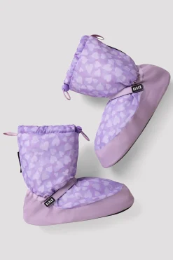Bloch Herren|Stiefel^Aufwärmstiefeletten mit Konfetti-Herzen-Aufdruck für Erwachsene lilacheartsnylon