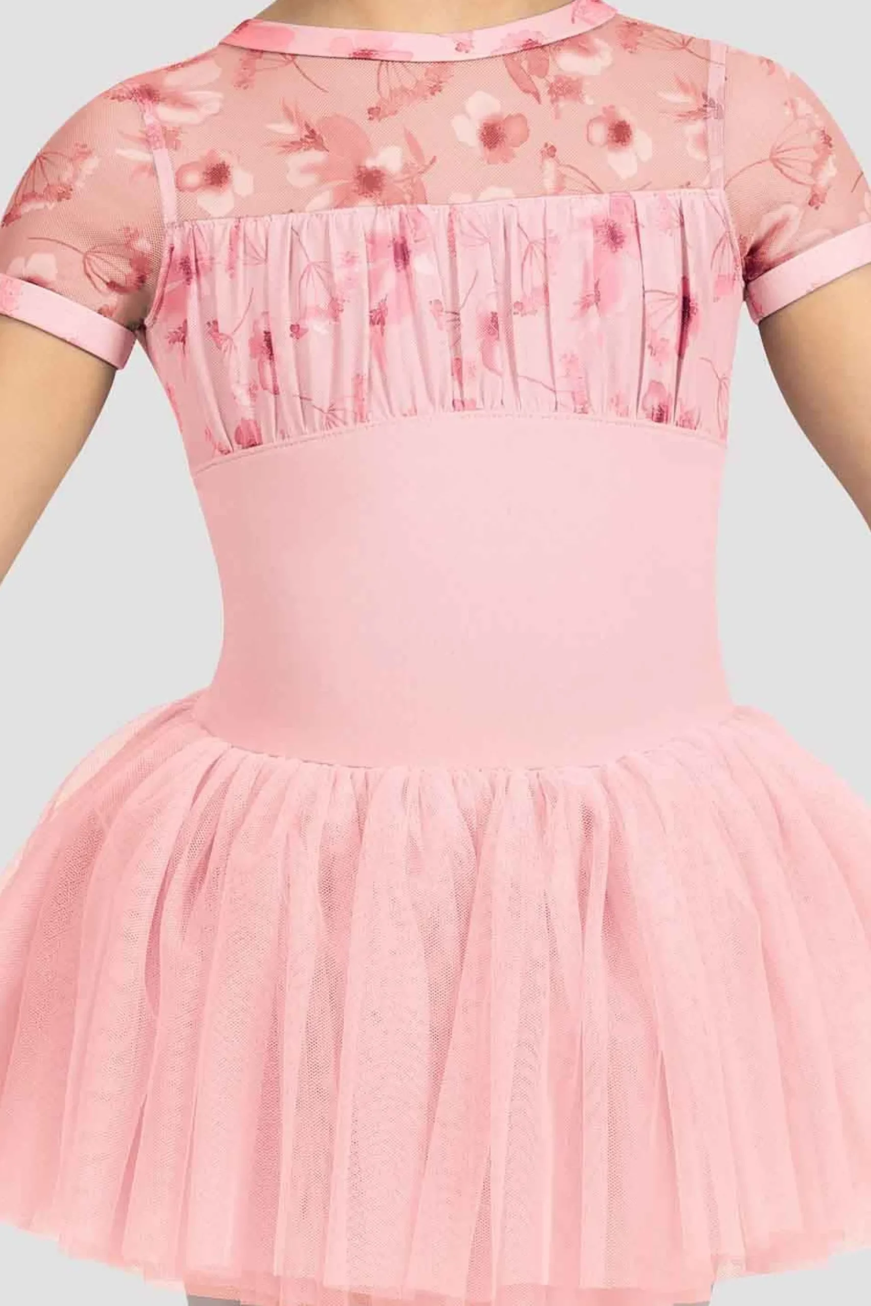 Bloch Kleider|Performance^Belle Tutu-Kleid mit Blumenmuster und Flügelärmeln für Mädchen candypink