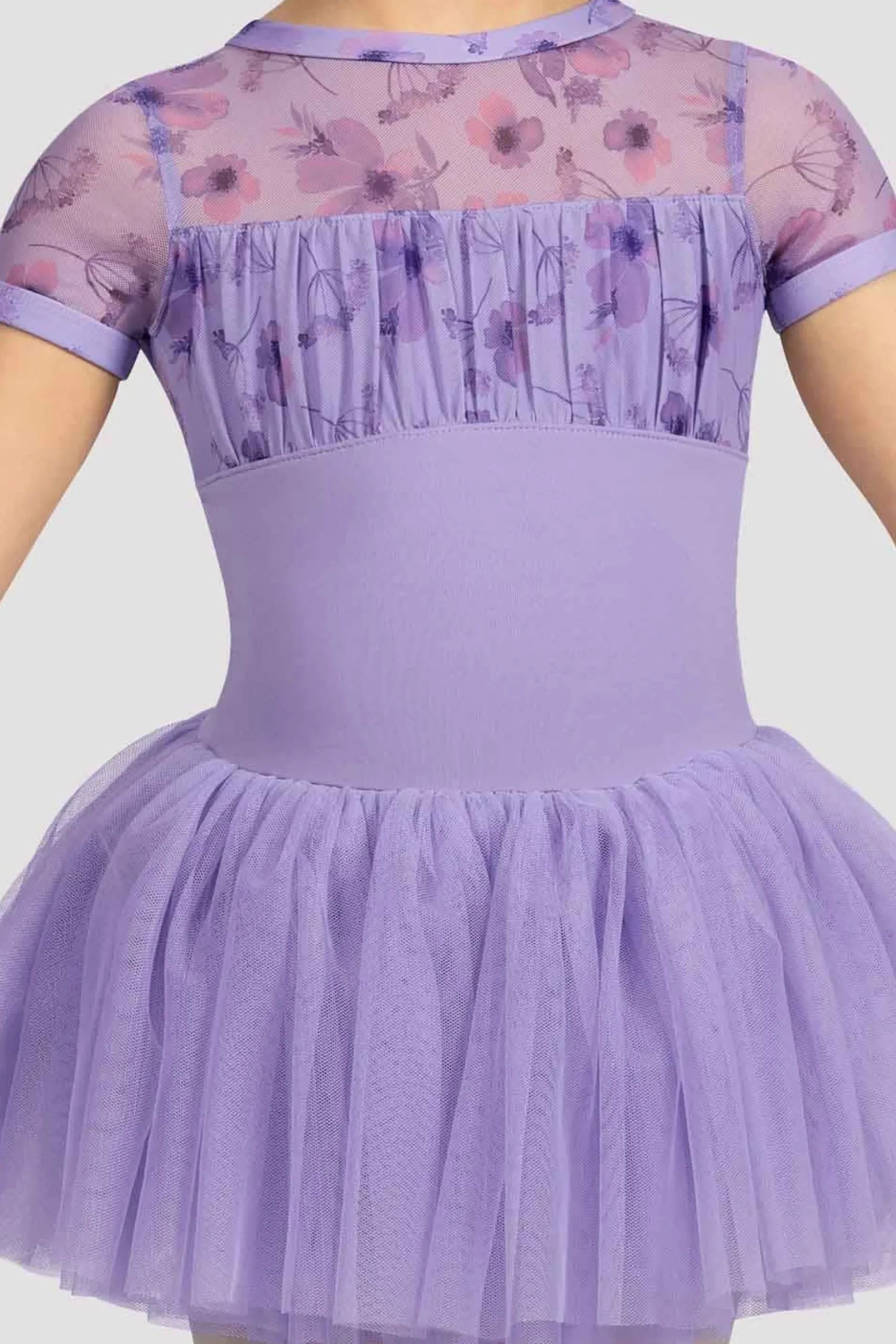 Bloch Kleider|Performance^Belle Tutu-Kleid mit Blumenmuster und Flügelärmeln für Mädchen lilac
