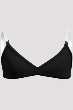 Bloch Unterwäsche^BH-Top mit V-Ausschnitt vorn für Mädchen black