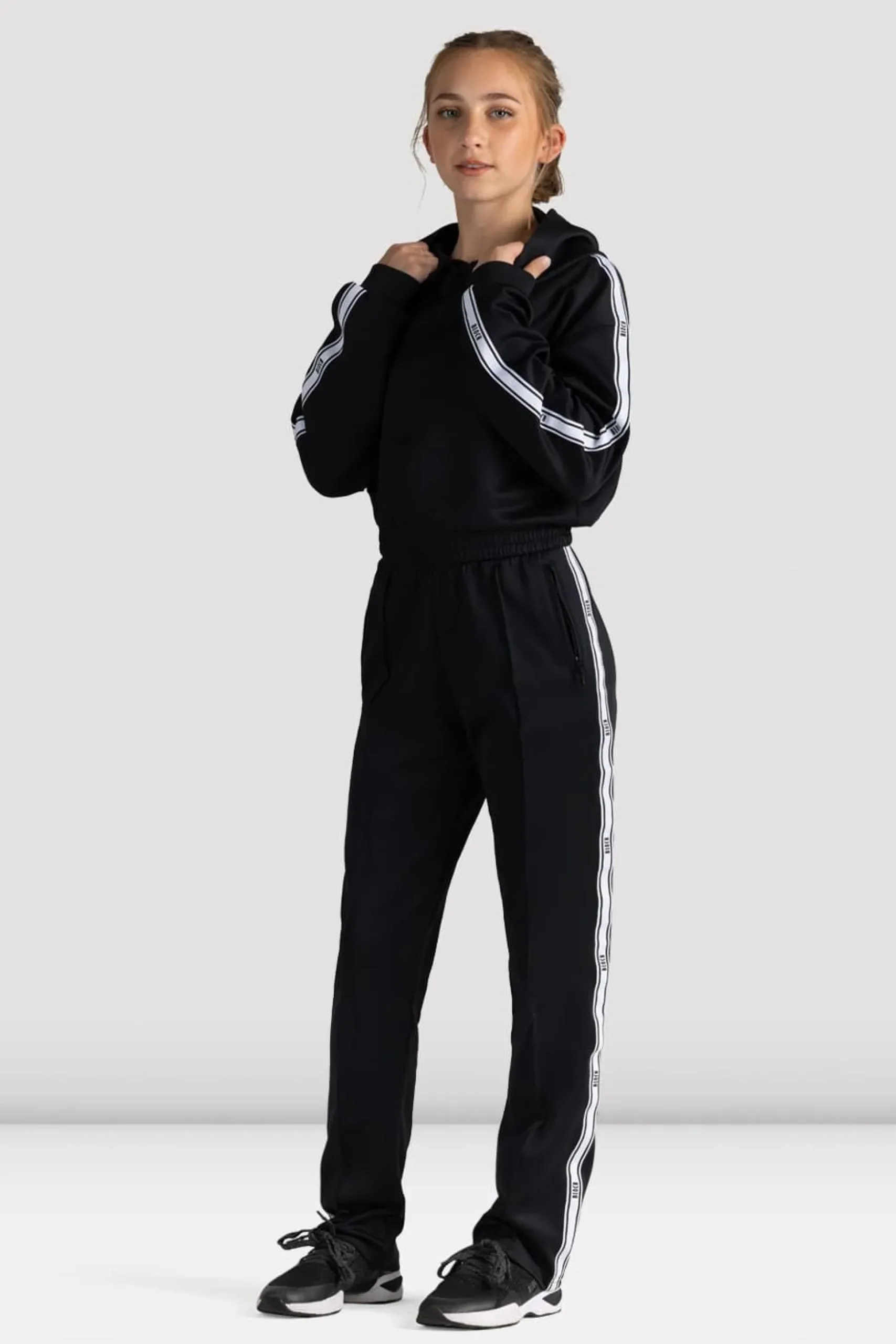 Bloch Oberteile|Aufwärmen^Logo Studio Kapuzenpullover für Kinder black