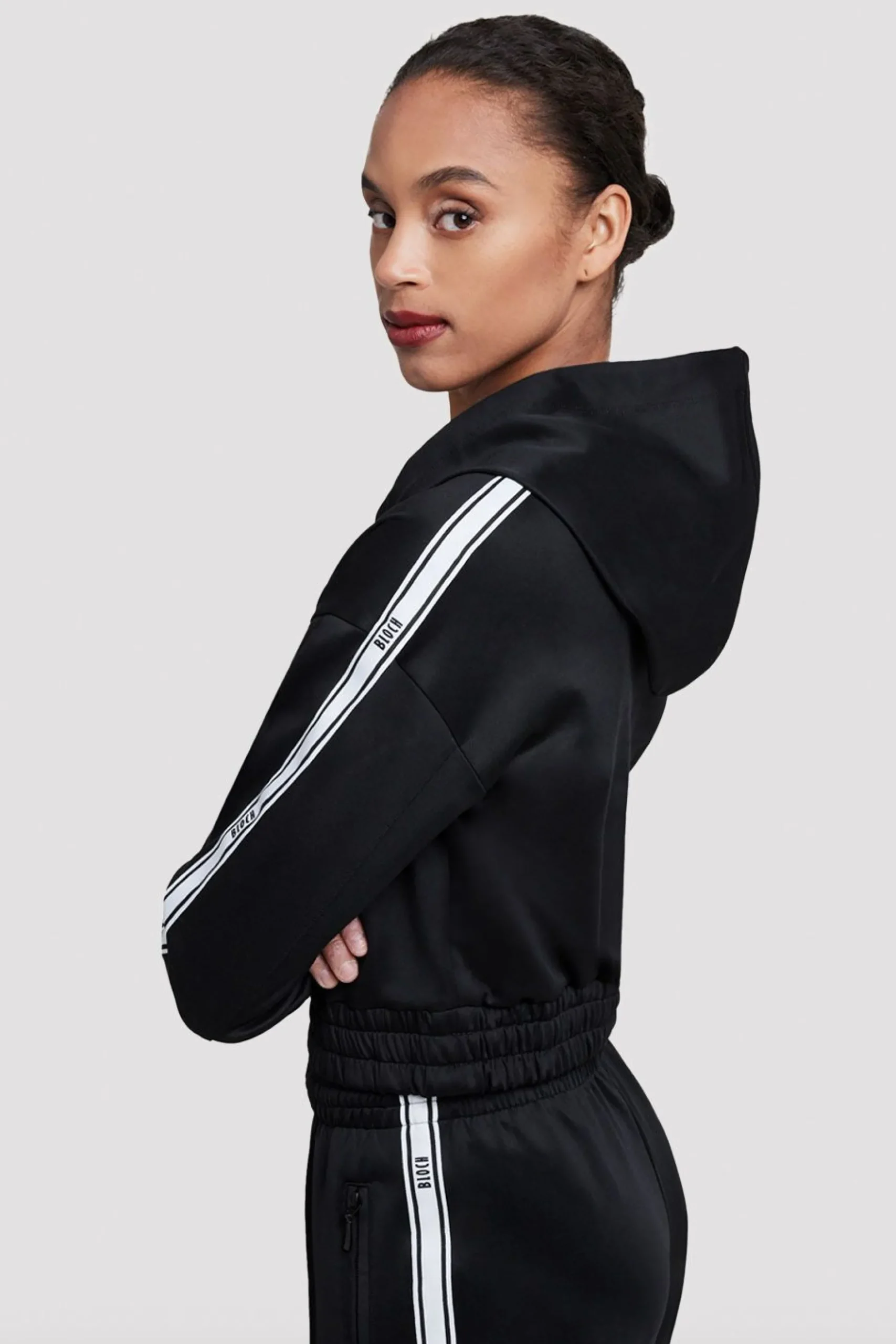 Bloch Oberteile|Aufwärmen^Logo Studio Kapuzenpullover für Erwachsene black