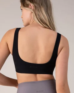 Bloch Oberteile|Sport-bhs^sculpt BH mit eckigem Ausschnitt ebony