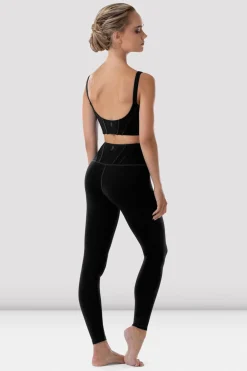 Bloch Oberteile^Crop-Top mit Spitzen-Camisole für Damen black