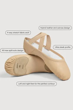 Bloch 分类为空^Damen Ballettschuhe aus Leder mit Verstärkungen lightleather