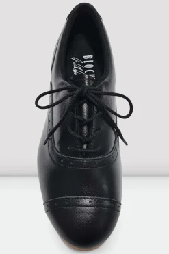 Bloch Stepptanz^Damen Jason Samuels Smith Tap-Schuhe mit natürlicher Sohle blackleather