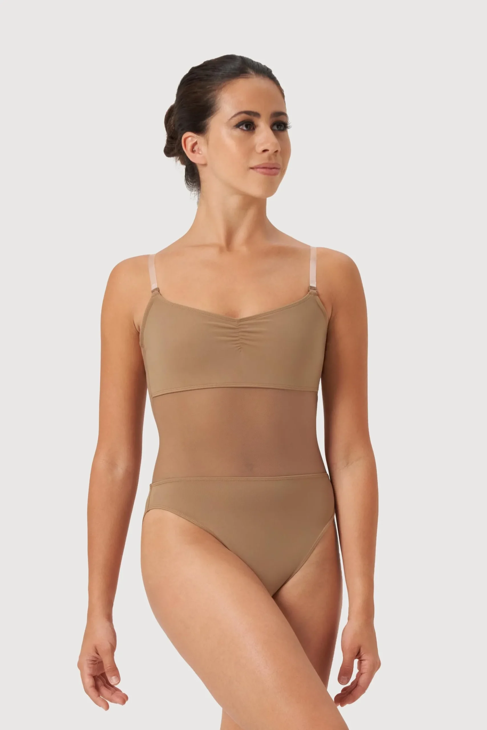Bloch Unterwäsche^Damen-Body aus Cordelia-Mesh-Einsatz tan