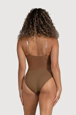Bloch Unterwäsche^Damen-Body aus Cordelia-Mesh-Einsatz almond