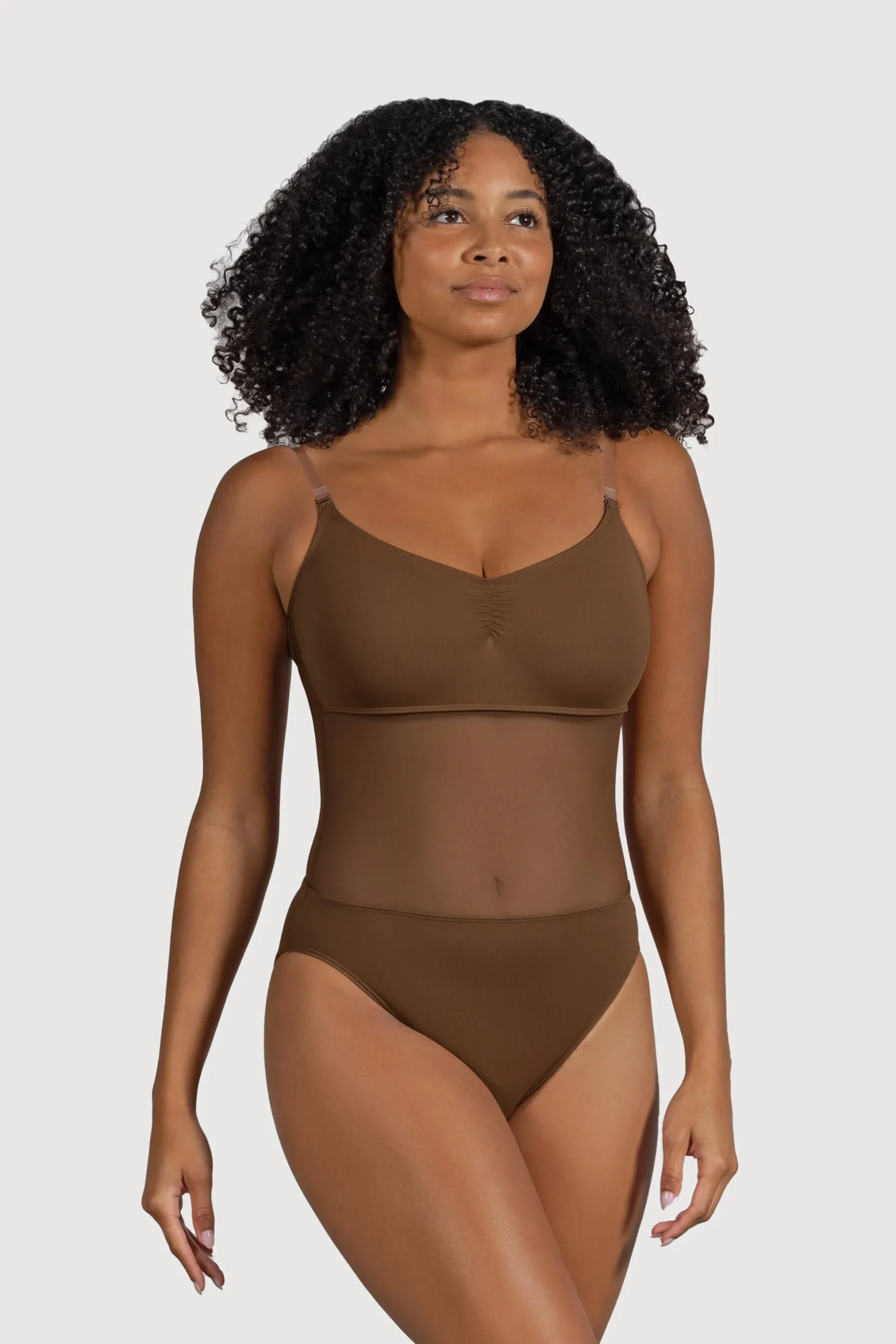 Bloch Unterwäsche^Damen-Body aus Cordelia-Mesh-Einsatz cocoa