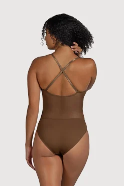 Bloch Unterwäsche^Damen-Body aus Cordelia-Mesh-Einsatz cocoa