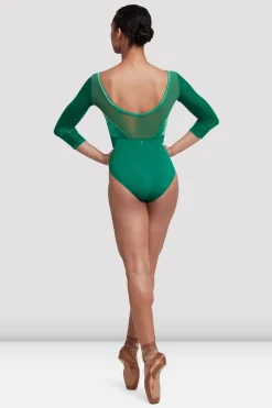 Bloch Trikots^Damen-Indy-Trikot mit 3/4-Ärmeln emerald