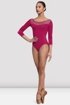 Bloch Trikots^Damen-Indy-Trikot mit 3/4-Ärmeln magenta