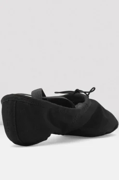 Bloch Ballett^Damen-Pump-Ballettschuhe aus Segeltuch blackcanvas