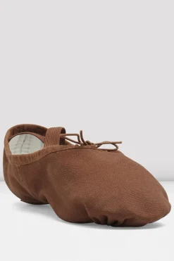 Bloch Ballett^Damen-Pump-Ballettschuhe aus Segeltuch cocoacanvas