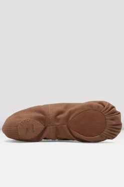 Bloch Ballett^Damen-Pump-Ballettschuhe aus Segeltuch cocoacanvas