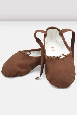 Bloch Ballett^Damen-Pump-Ballettschuhe aus Segeltuch cocoacanvas