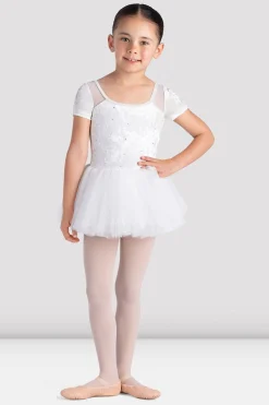 Bloch Kleider|Performance^Delilah Tutu-Kleid mit Flügelärmeln für Mädchen white