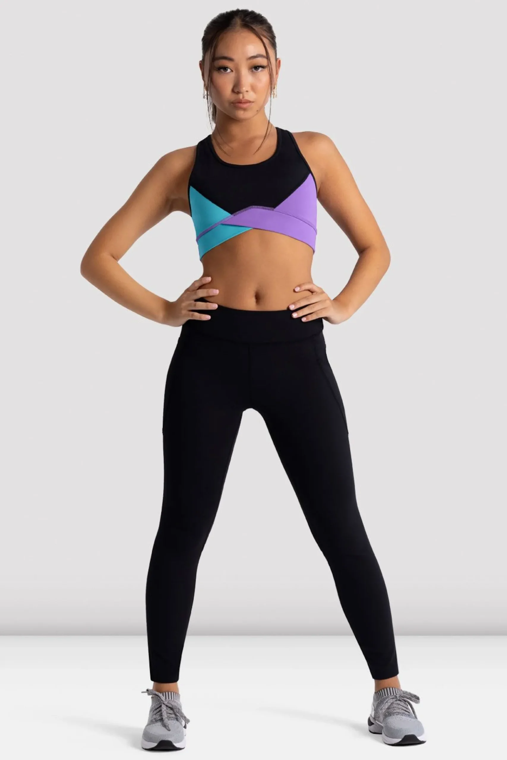 Bloch Crop Tops|Oberteile^Freestyle Racerback Crop für Mädchen black