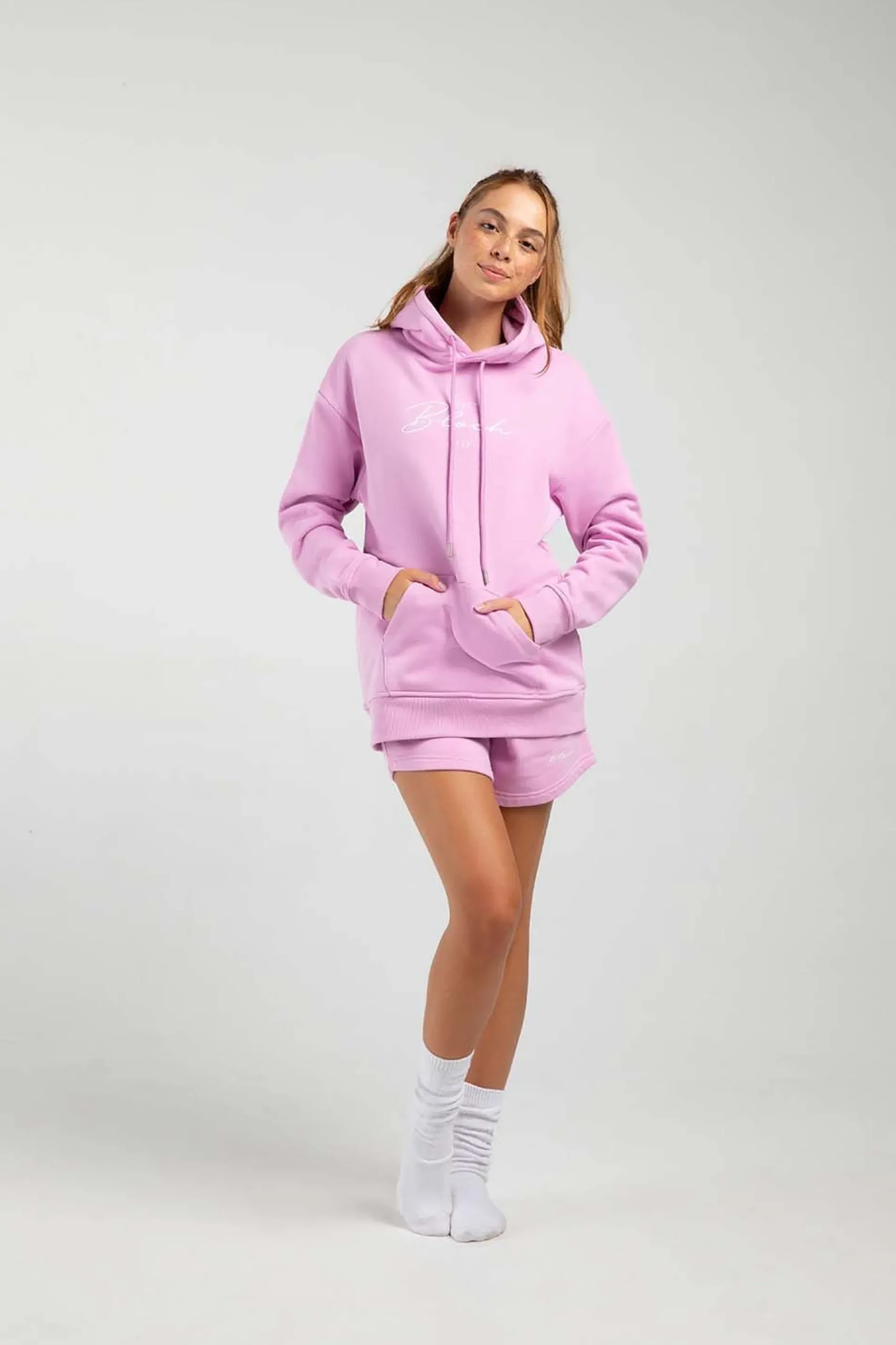 Bloch Oberteile^Freizeit-Hoodie aus Frottee mit langem Schnitt