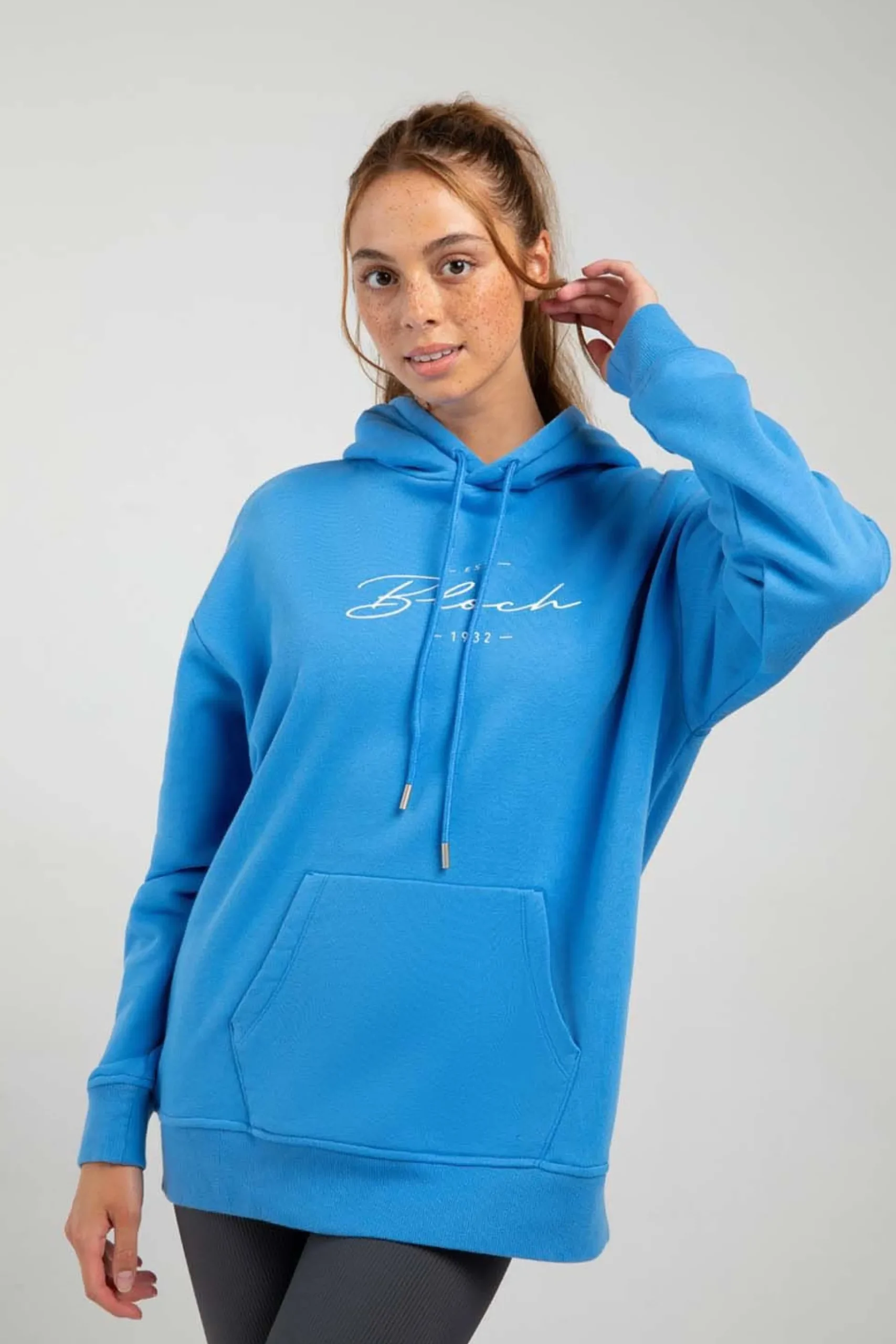 Bloch Oberteile^Freizeit-Hoodie aus Frottee mit langem Schnitt