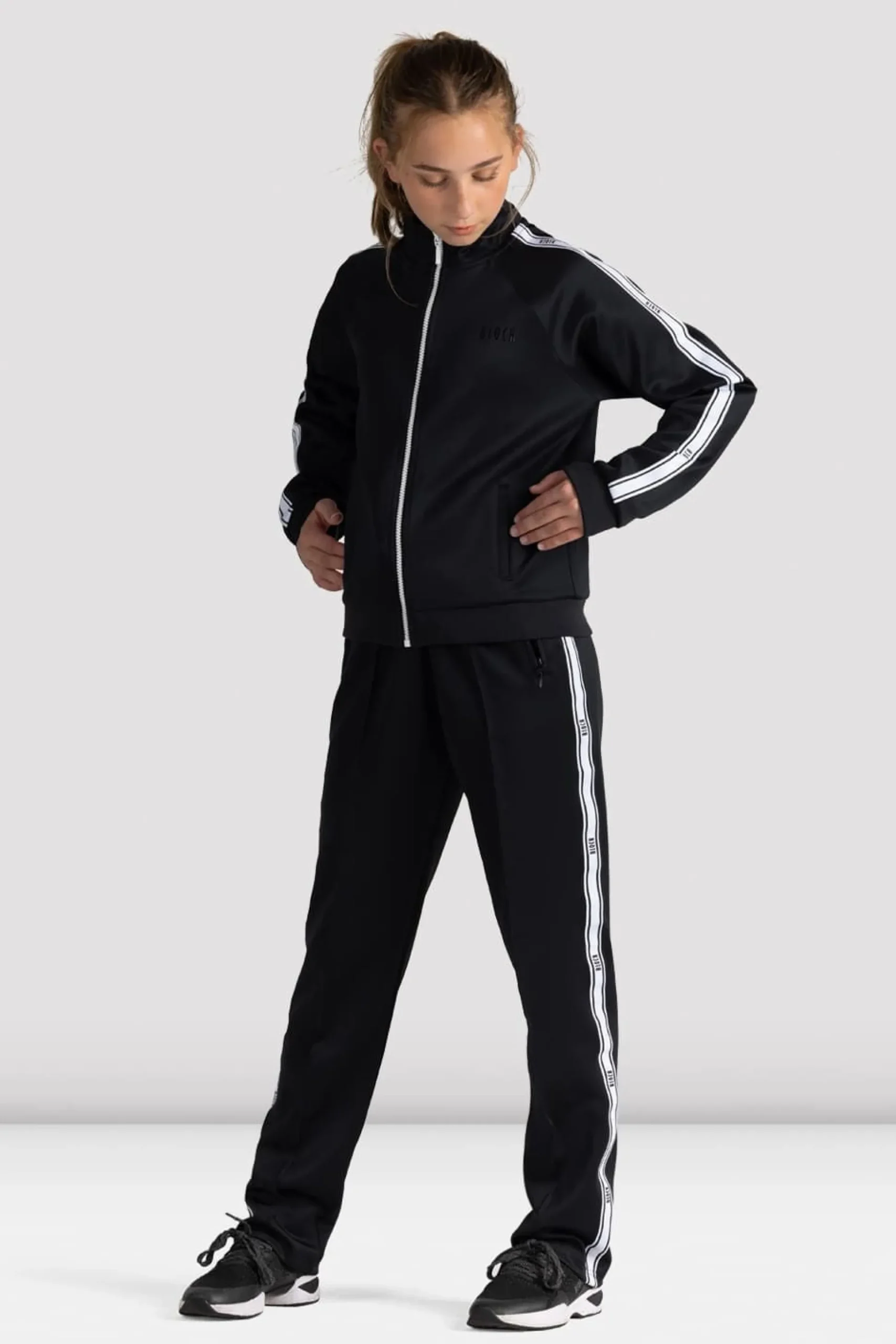 Bloch Oberteile|Aufwärmen^Kinder-Trainingsjacke mit -Logo black