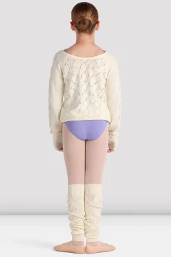 Bloch Aufwärmen|Oberteile^Langarmpullover Amaya für Mädchen winterwhite
