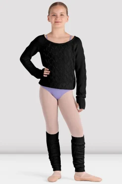 Bloch Oberteile|Aufwärmen^Langarmpullover Amaya für Mädchen black