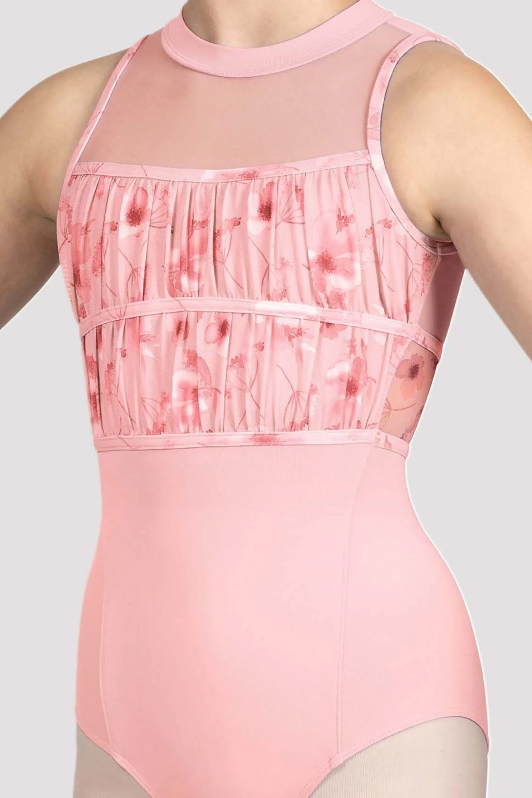 Bloch Trikots^Macie Neckholder-Trikot mit Blumenmuster für Mädchen candypink
