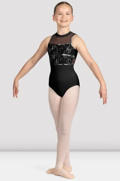 Bloch Trikots^Macie Neckholder-Trikot mit Blumenmuster für Mädchen black