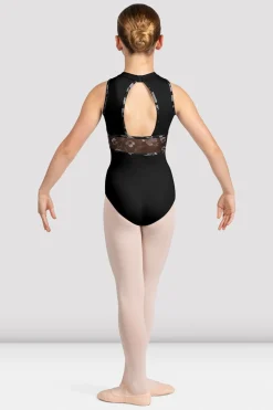 Bloch Trikots^Macie Neckholder-Trikot mit Blumenmuster für Mädchen black
