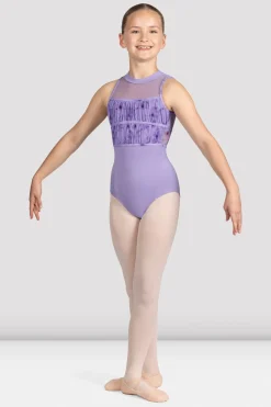 Bloch Trikots^Macie Neckholder-Trikot mit Blumenmuster für Mädchen lilac