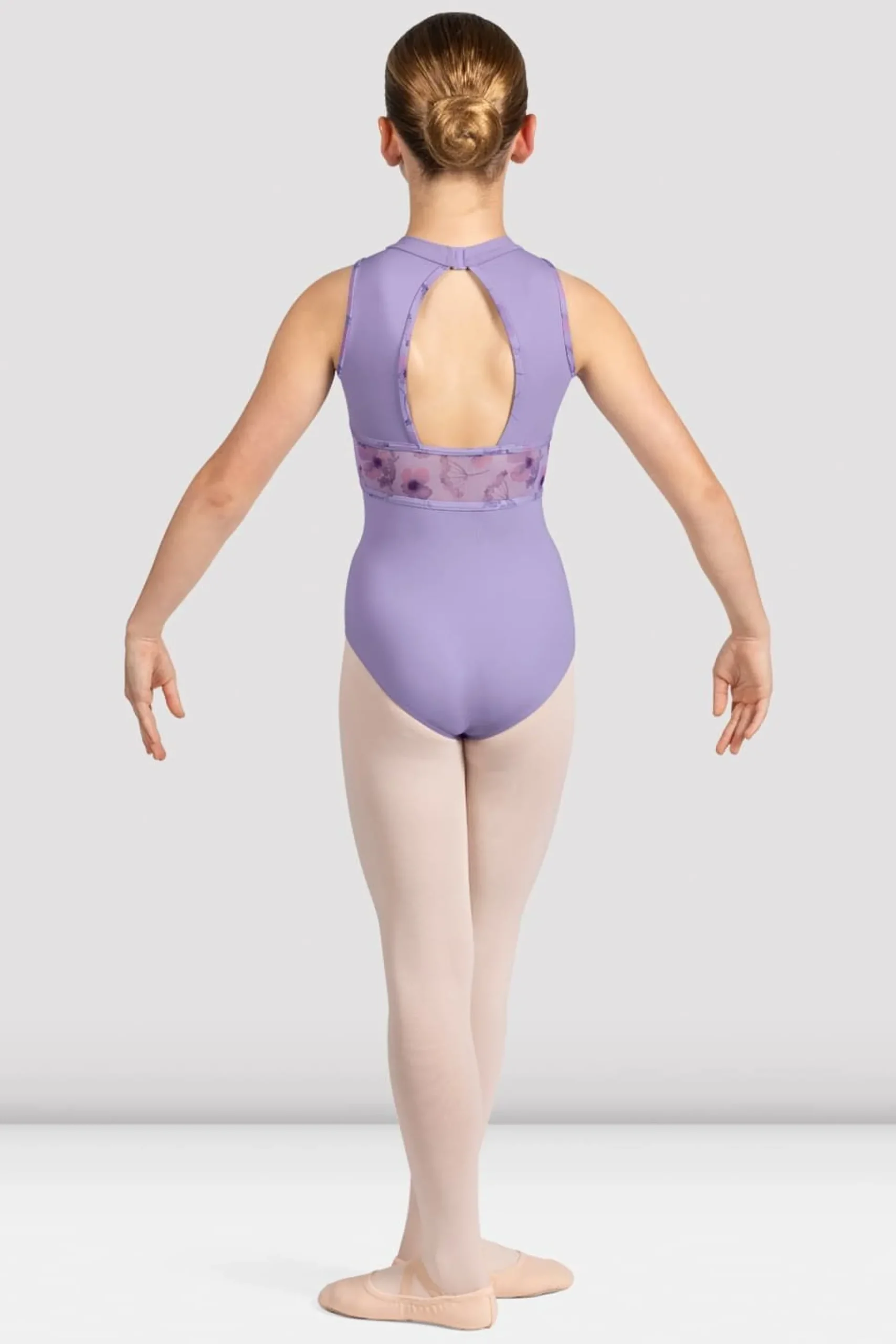 Bloch Trikots^Macie Neckholder-Trikot mit Blumenmuster für Mädchen lilac