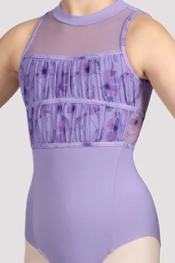 Bloch Trikots^Macie Neckholder-Trikot mit Blumenmuster für Mädchen lilac