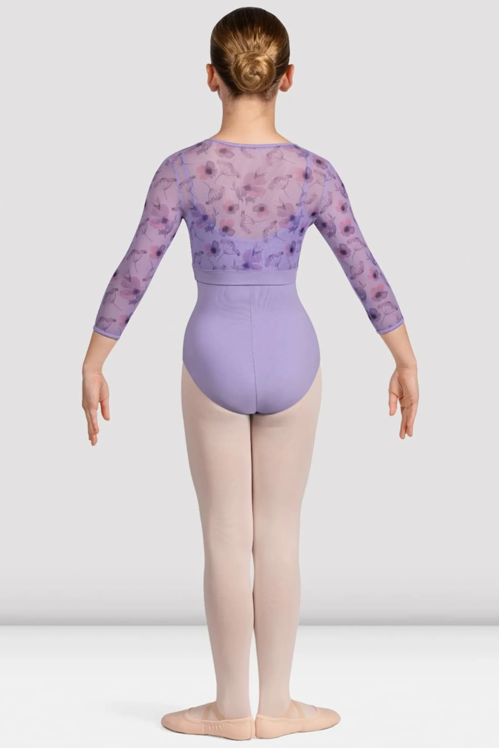 Bloch Oberteile^Mädchen Isobel Blumenoberteil mit 3/4-Ärmeln lilac