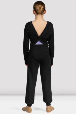 Bloch Oberteile^Mädchen Tamsyn Wende-Stricktop mit Twist black